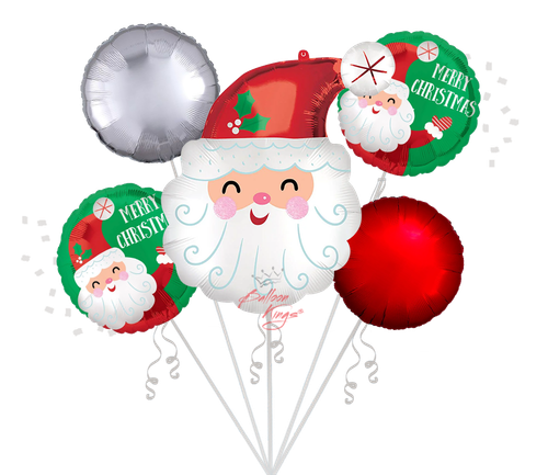 Anagram International Inc Smiley Santa Head Bouquet -HOU