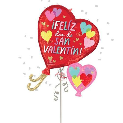 Anagram International Inc Feliz Dia De San Valentin Hearts -HOU 