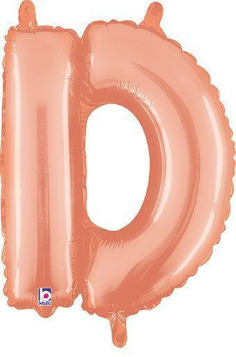 Betallic LLC 14in Rose Gold Letter D -HOU 