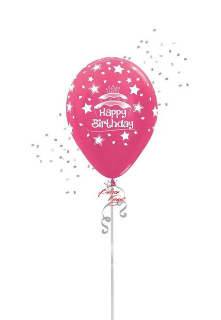 Sempertex 11in Hb Birthday Cake (Magenta) -HOU 
