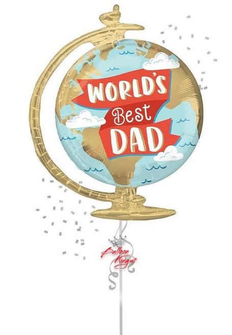 Anagram International Inc World's Best Dad Globe -HOU 