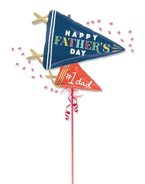 Anagram International Inc Happy Father's Day Varsity Dad Pennants -HOU 