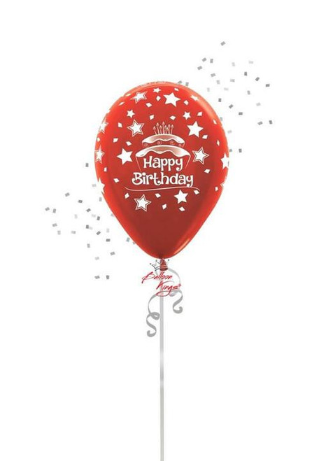 Sempertex 11in Hb Birthday Cake (Red) -HOU 