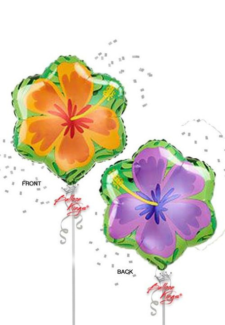 Anagram International Inc Summer Orange & Purple Hibiscus -HOU 