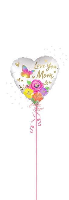 Anagram International Inc Love You Mom Satin Floral -HOU 