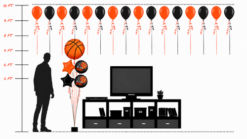 nba finals team balloon package basketball party nyc balloon delivery