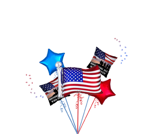 honoring all who served patriotic balloon bouquet nyc military delivery