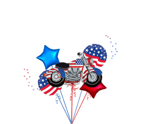 patriotic motorcycle bouquet north nj biker delivery