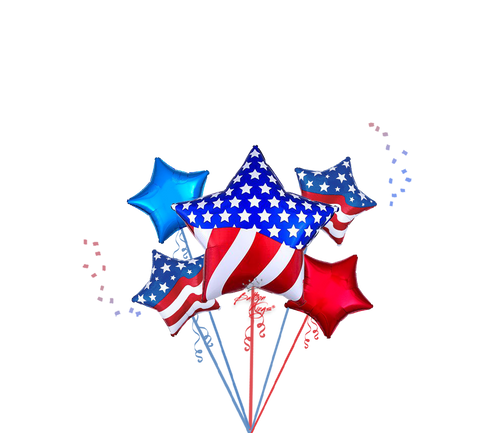 patriotic stars balloon bouquet american flag nyc delivery
