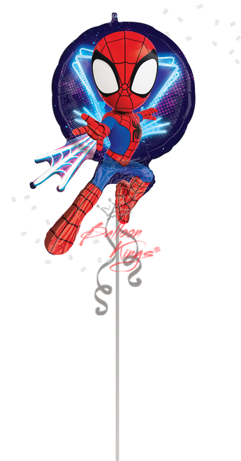 roly poly spidey balloon nyc superhero birthday balloon delivery marvel spiderman foil balloon