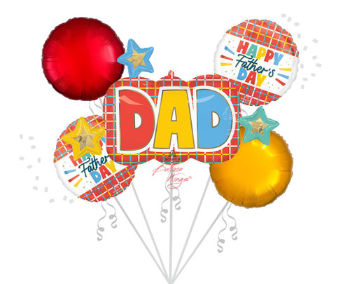 Anagram International Inc Happy Father's Day Graphic Grids Bouquet -HOU 