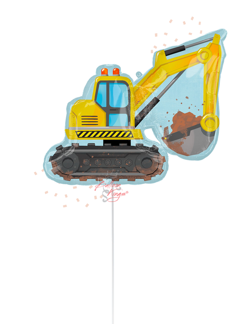 Large construction digger shaped foil balloon