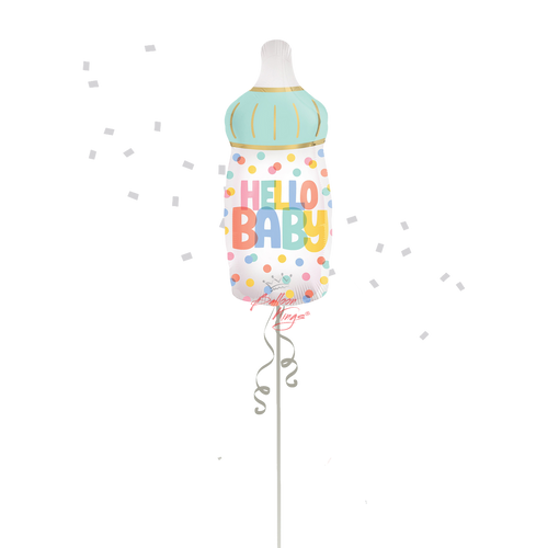 Colorful baby bottle helium balloon