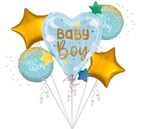 Betallic LLC Glittering Baby Boy Heart & Stars Bouquet - CD 