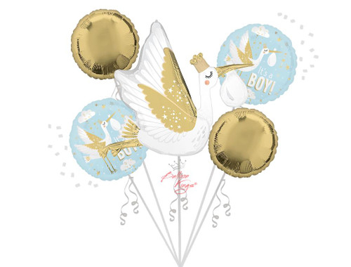 Anagram International Inc Satin Special Delivery Baby Boy Bouquet 