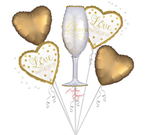 Cheers to Love balloon bouquet