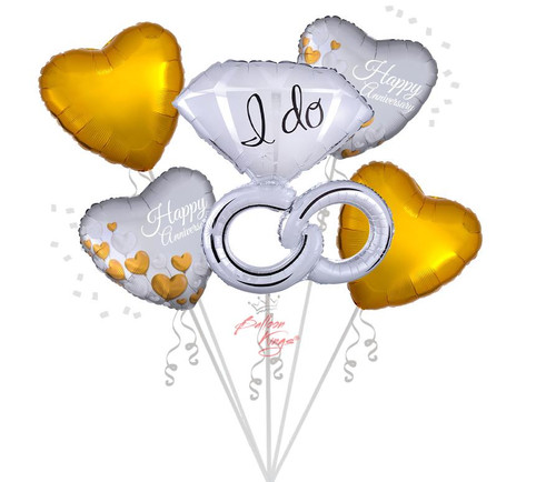 Anagram International Inc I Do Rings Wedding Bouquet - HOU 