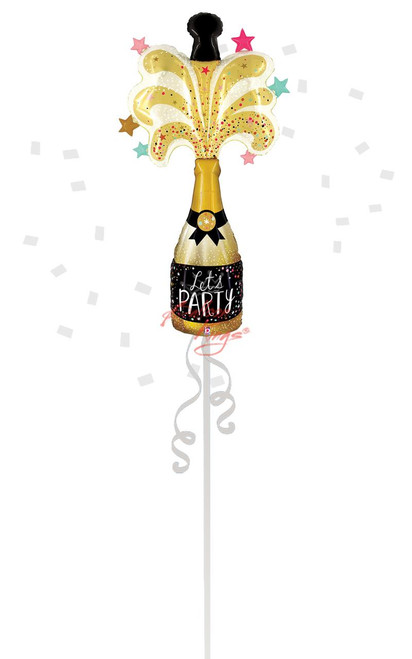 Let’s Party champagne bottle foil balloon