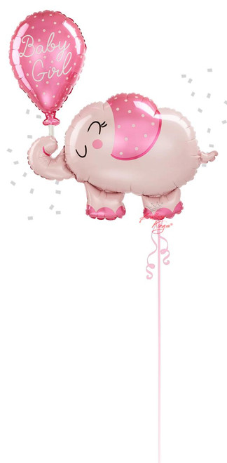 Anagram International Inc Lrg Shp Baby Girl Elephant - HOU 