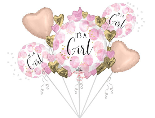 Anagram International Inc Its A Girl Watercolor Bouquet - HOU 