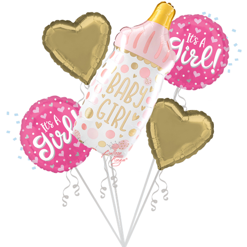 Anagram International Inc Baby Girl Bottle Bouquet