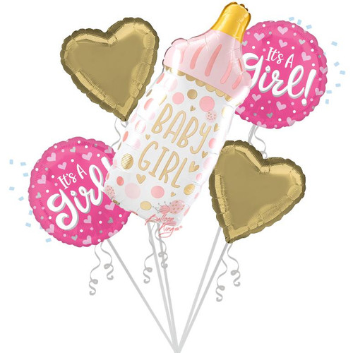Anagram International Inc Baby Girl Bottle Bouquet - CD 