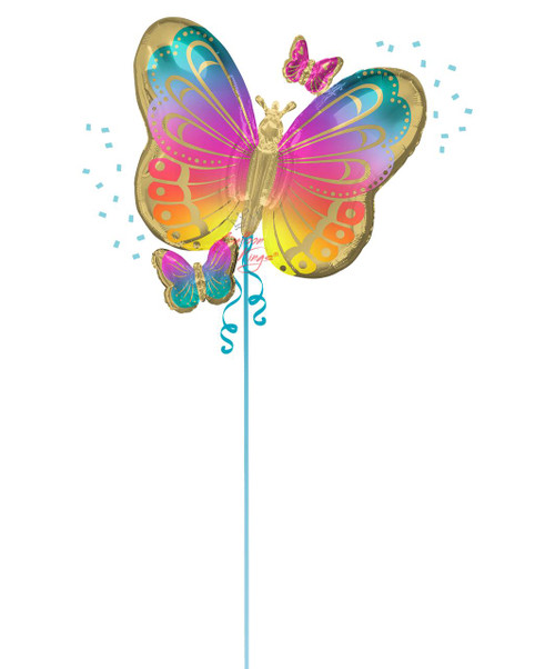 Anagram International Inc Lg Colorful Butterflies - NJ 