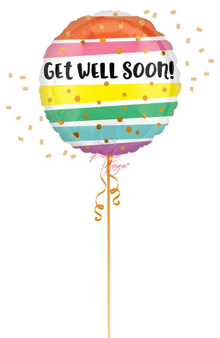 Anagram International Inc Get Well Soon Bold Stripes -NJ 