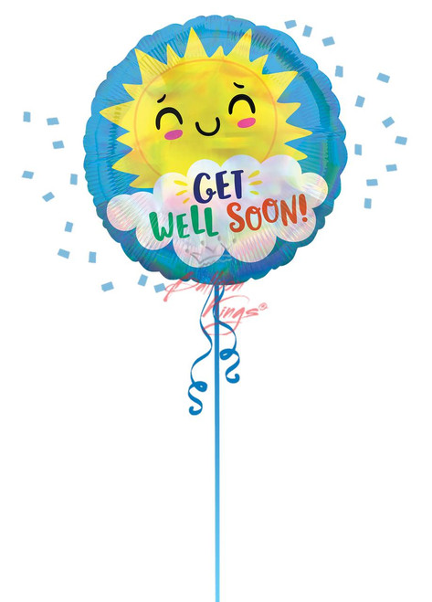 Anagram International Inc Sm Iridescent Get Well Happy Sun - HOU 