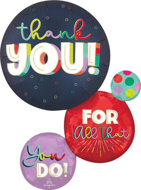 Anagram International Inc Satin Bold Thank You 