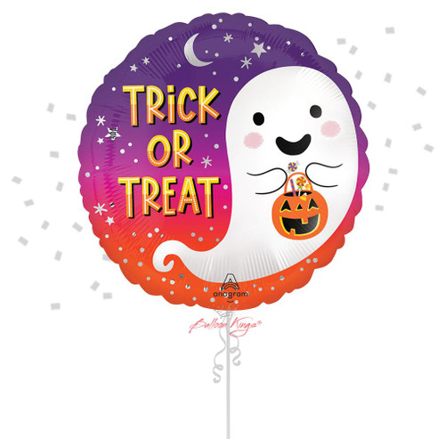 Anagram International Inc Sm Satin Trick or Treat Ghost - HOU 