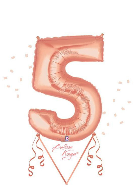 Betallic LLC Rose Gold Number 5 -HOU 