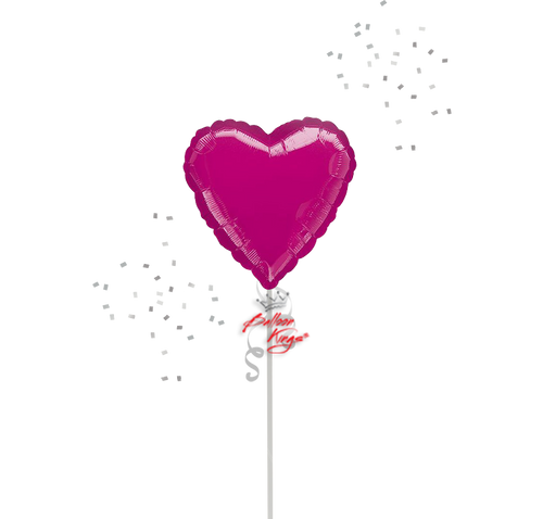 18 inch fuchsia heart foil balloon helium balloon nyc balloon delivery pink heart balloon