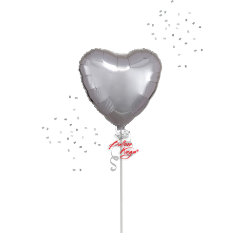 Metallic Silver Heart
