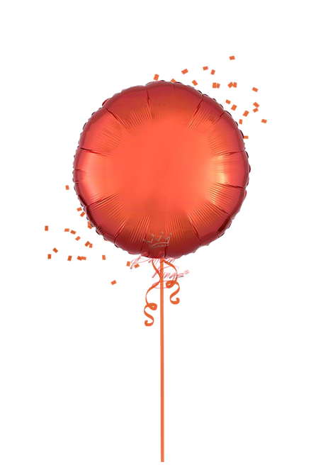 18 inch orange round foil balloon helium balloon nyc balloon delivery orange round balloon