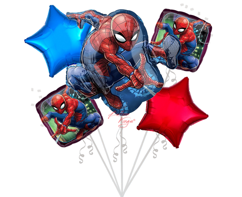 Spiderman animated birthday balloon bouquet NYC delivery