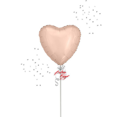 18 inch rose gold heart foil balloon helium balloon nyc balloon delivery rose gold heart balloon