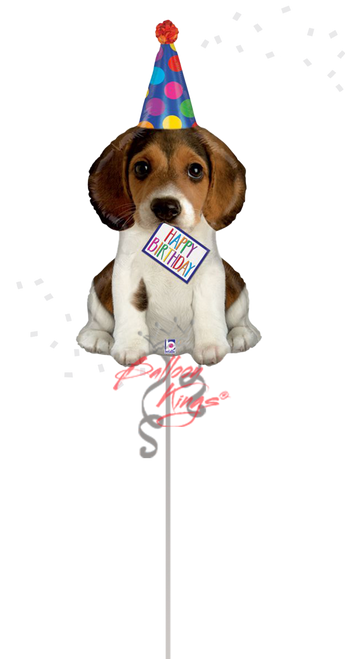 Happy Birthday Party Puppy 41 inch dog shape foil balloon NYC delivery