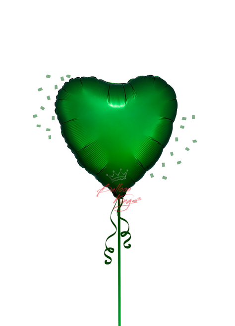 Satin Luxe Emerald Green Heart