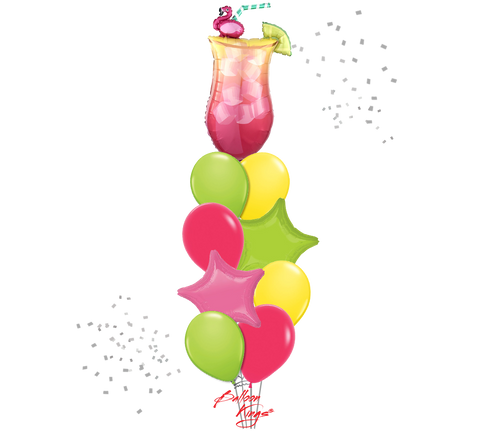 flamingle tropical large bouquet nyc tropical balloon bouquet flamingo drink balloon delivery