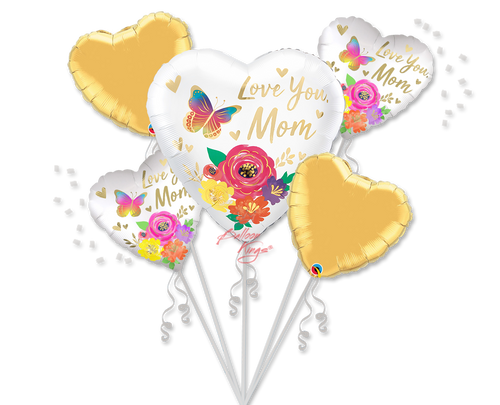 Love You Mom Satin Floral Bouquet
