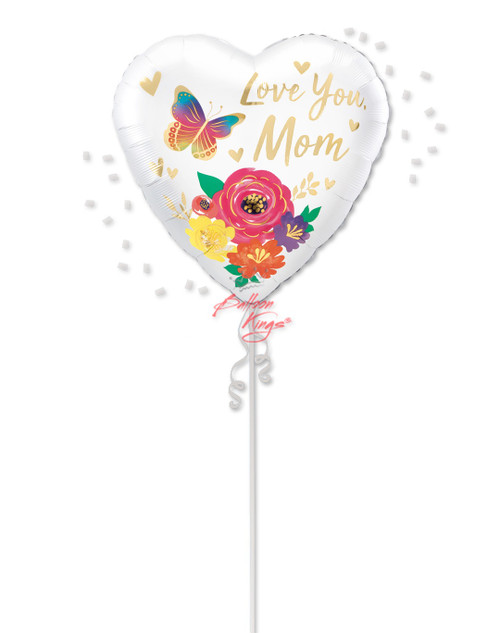 Large Love You Mom Satin Floral