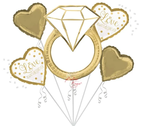 Anagram International Inc Wedding Ring Bouquet 