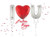 Silver I heart you foil balloons helium filled DFW