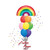 latex and foil rainbow bouquet DFW