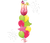 flamingle tropical large bouquet dallas tropical balloon bouquet flamingo drink delivery