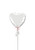 Dallas balloon delivery: metallic silver heart foil balloon for romantic events