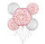 Blush pink rose gold balloon bouquet delivery DFW