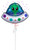 Anagram International Inc Iridescent Alien Space Ship -NJ 