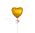 Bergen County balloon delivery: gold heart foil balloon for love-themed celebrations